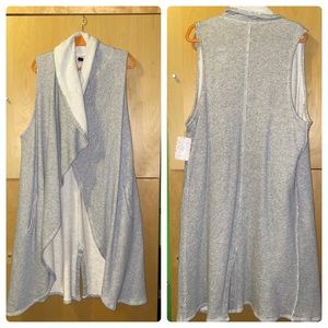 Free People Grey Sleeveless Sweater